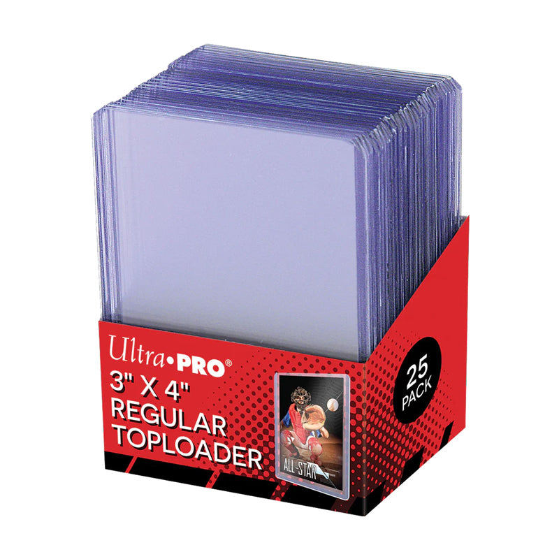 UltraPro Clear Regular Toploaders (25ct) for Standard Size Cards 3" x 4"