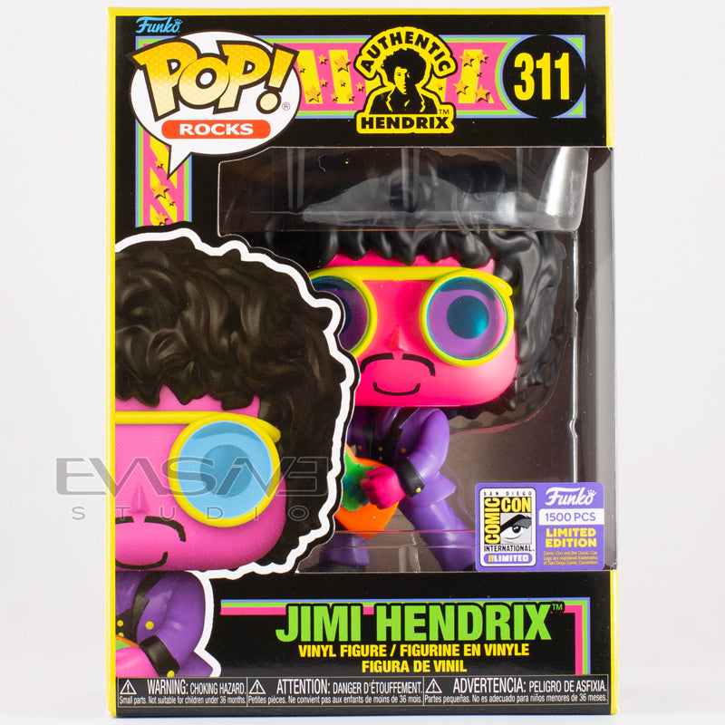 Jimi Hendrix Black Light Funko POP! Official SDCC 2023 Exclusive LE1500