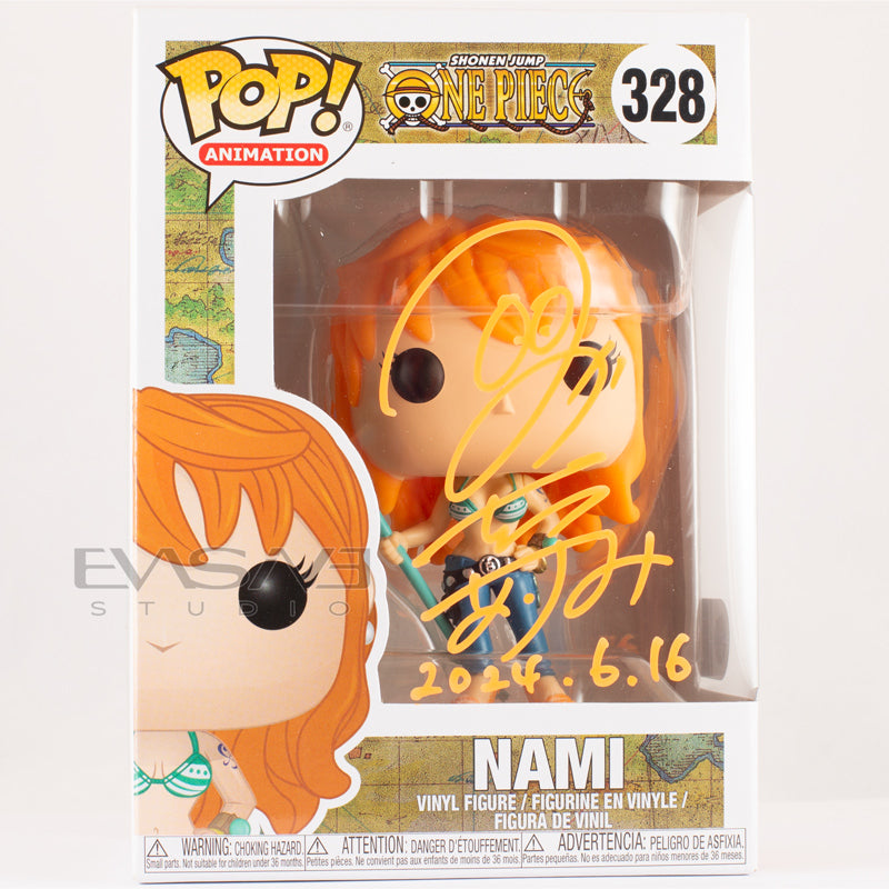 Nami One Piece Funko POP! Signed by Japanese JVA Signed by Akemi Okamura - SWAU Authenticated