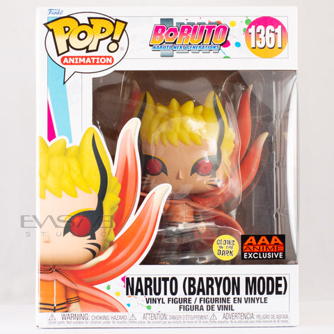Naruto Baryon Mode Boruto Funko POP! AAA Anime Exclusive Glows in the Dark