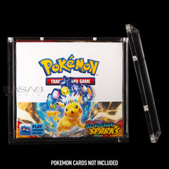 Premium Protector for Pokemon Booster Box 6MM Thick Acrylic & Magnetic Lid