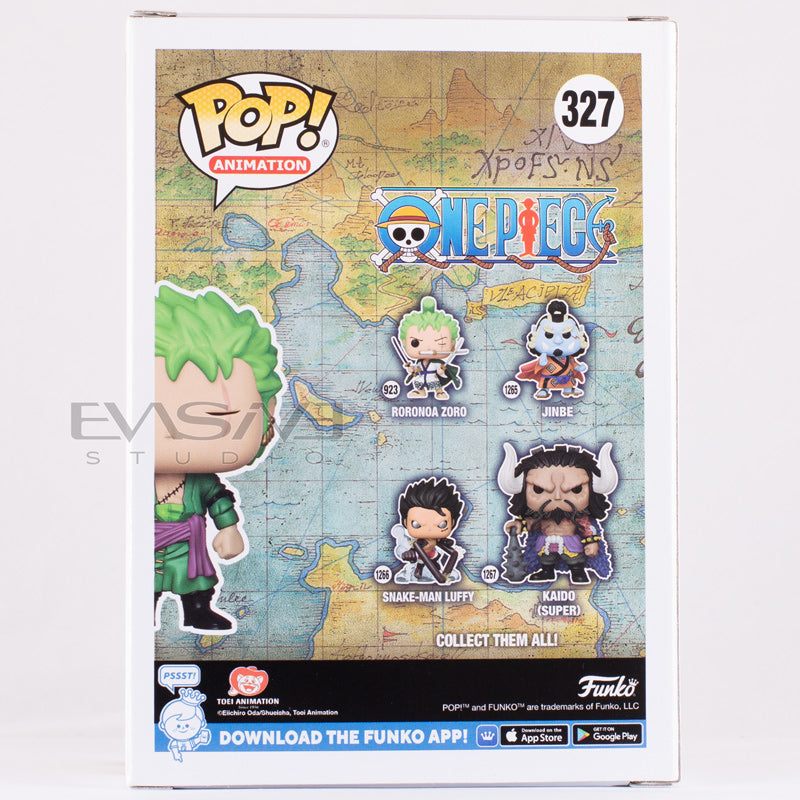 Roronoa Zoro One Piece Funko POP! Kody Trading Exclusive Glows in the –  Evasive Studio