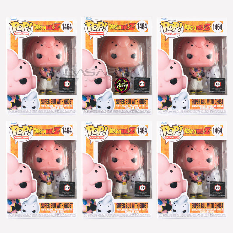 Super Buu with Ghost Funko POP! Chalice Exclusive Glow Chase Bundle of 6