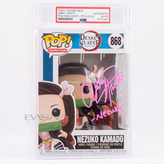 Abby Trott Autographed Nezuko Demon Slayer Funko POP! PSA COA & Encapsulated Pink
