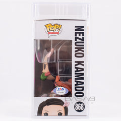 Abby Trott Autographed Nezuko Demon Slayer Funko POP! PSA COA & Encapsulated Pink Green