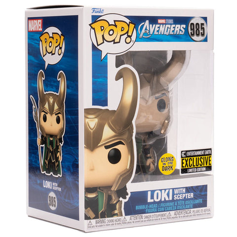 Loki With Scepter Avengers Funko POP! Glows in the Dark EE Exclusive
