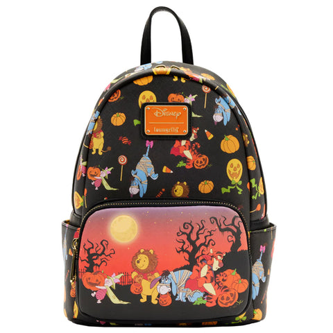 Loungefly Winnie the Pooh Halloween Group Glow Mini Backpack