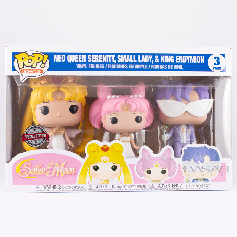 Neo Queen Serenity, Small Lady, & King Endymion Sailor Moon 3 Pack Funko POP!