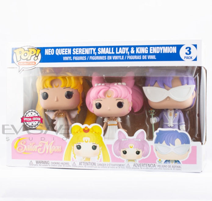 Neo Queen Serenity, Small Lady, & King Endymion Sailor Moon 3 Pack Funko POP!