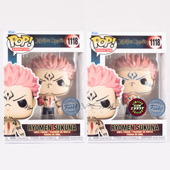 Ryomen Sukuna with Heart Jujutsu Kaisen Funko POP! Special Edition Glow Chase Bundle