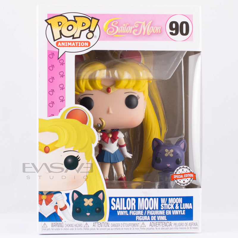 Sailor Moon With Moon Stick & Luna Funko POP! Special Edition