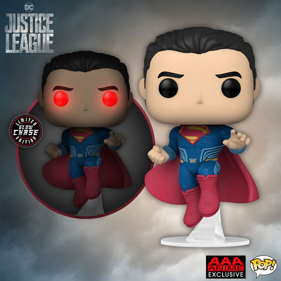 Superman Justice League Funko POP! AAA Anime Exclusive Glow Chase Bundle